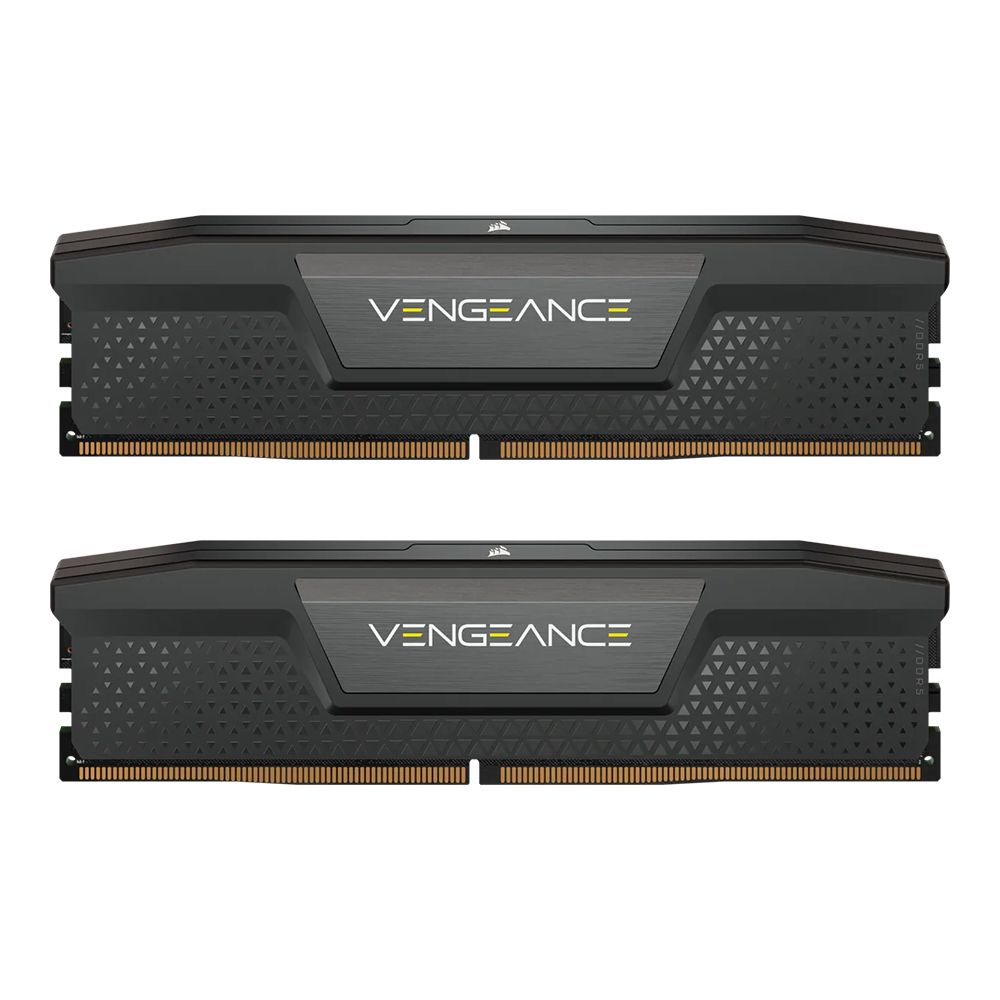 64GB (32GBx2) DDR5 5600MHz RAM (หน่วยความจำ) CORSAIR VENGEANCE DDR5 (INTEL XMP) (BLACK) (CMK64GX5M2B5600C40)