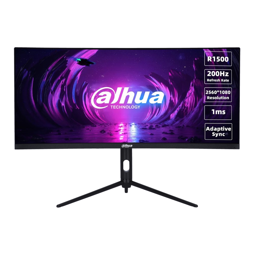 Monitor (จอมอนิเตอร์) Dahua LM30-E330CA - 30 Inch VA FHD 200Hz Adaptive Sync Curved