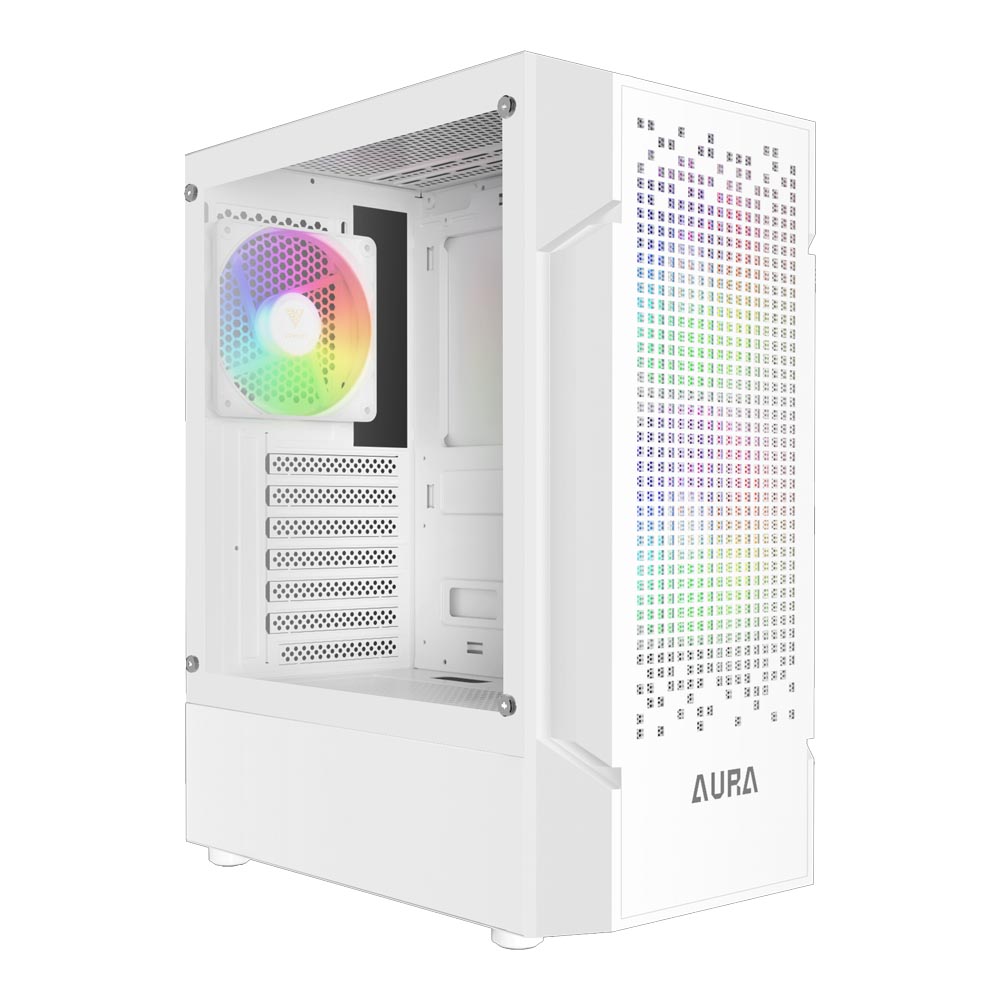 CASE (เคส) GAMDIAS AURA GC7 WH ARGB (WHITE) (ATX)