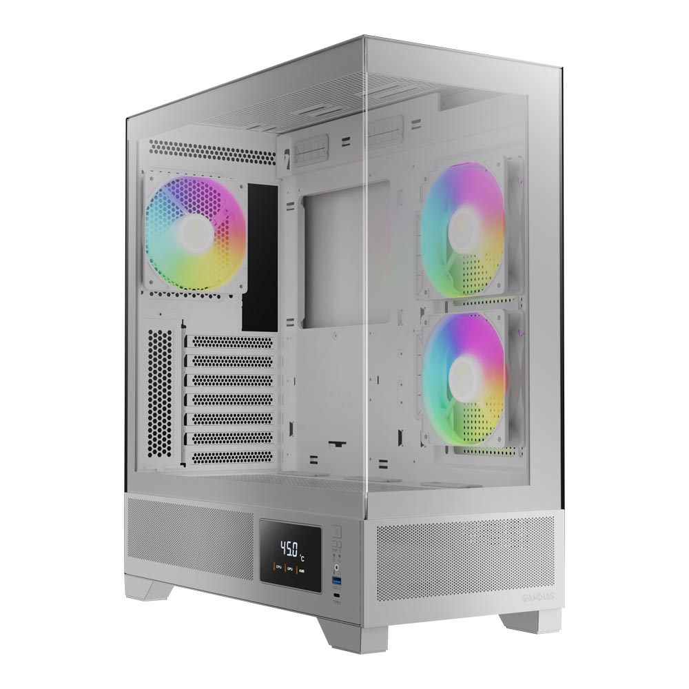 CASE (เคส) GAMDIAS ATLAS M1 WH (WHITE) (ATX)