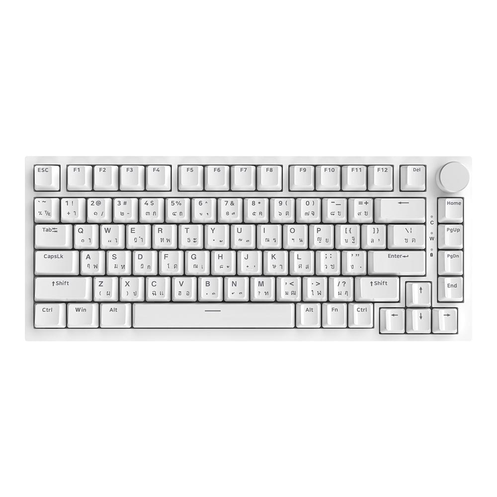 KEYBOARD (คีย์บอร์ด) AJAZZ AK820 (WHITE) (BLUE SWITCH EN/TH)