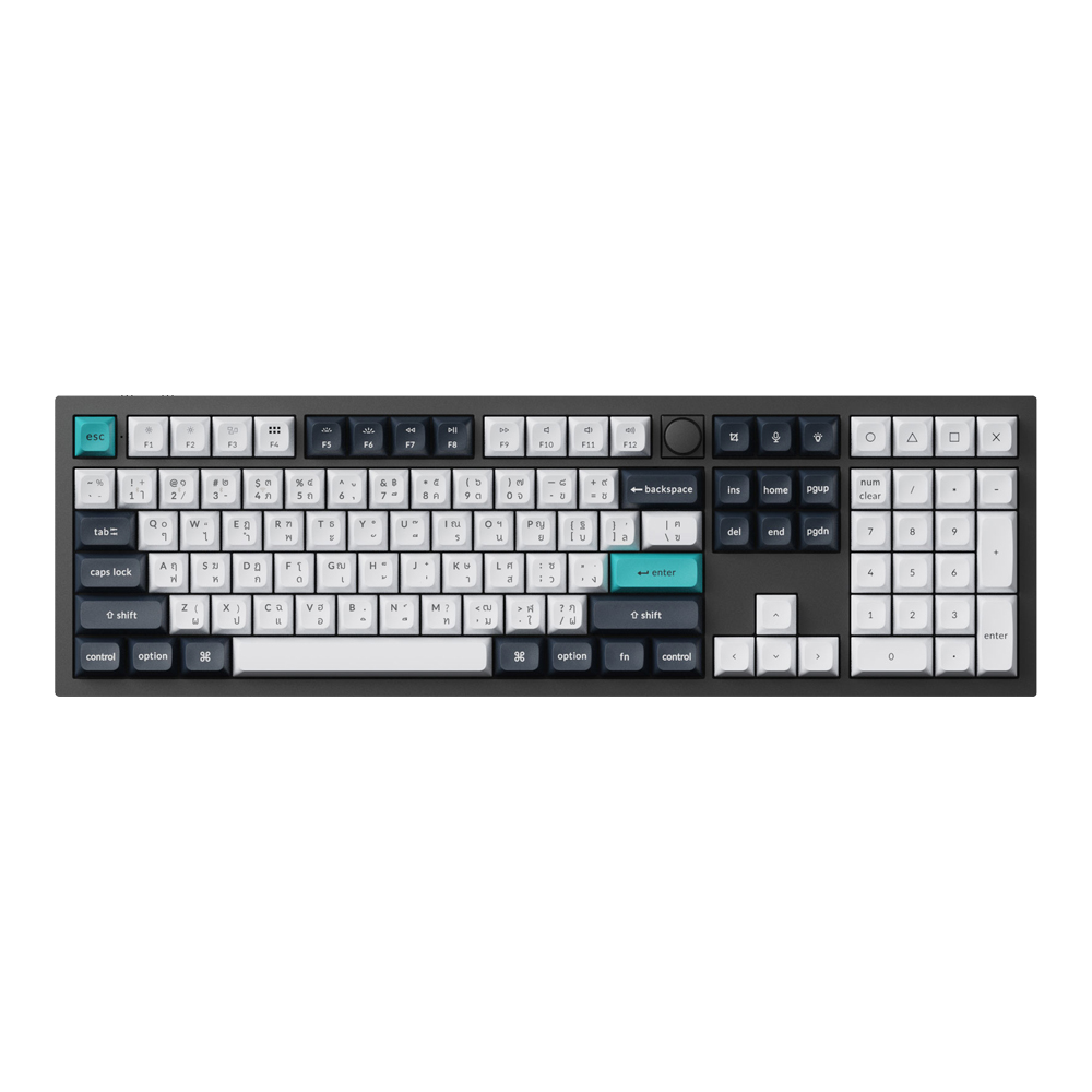 WIRELESS KEYBOARD (คีย์บอร์ดไร้สาย) KEYCHRON Q6 MAX (QMK/VIA) (CARBON BLACK) (GATERON JUPITER BROWN SWITCH RGB EN/TH) (Q6M-M3Z-TH)