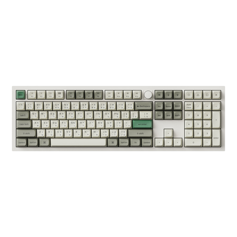 WIRELESS KEYBOARD (คีย์บอร์ดไร้สาย) KEYCHRON Q6 MAX (QMK/VIA) (SHELL WHITE) (GATERON JUPITER RED SWITCH RGB EN/TH) (Q6M-P1Z-TH)