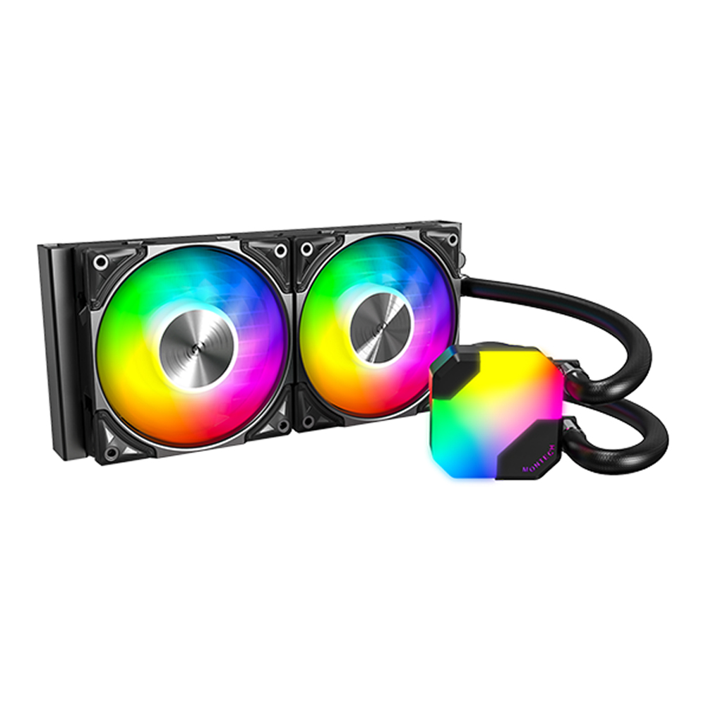 CPU LIQUID COOLER (ระบบระบายความร้อนด้วยน้ำ) MONTECH HYPERFLOW ARGB 240 (BLACK)