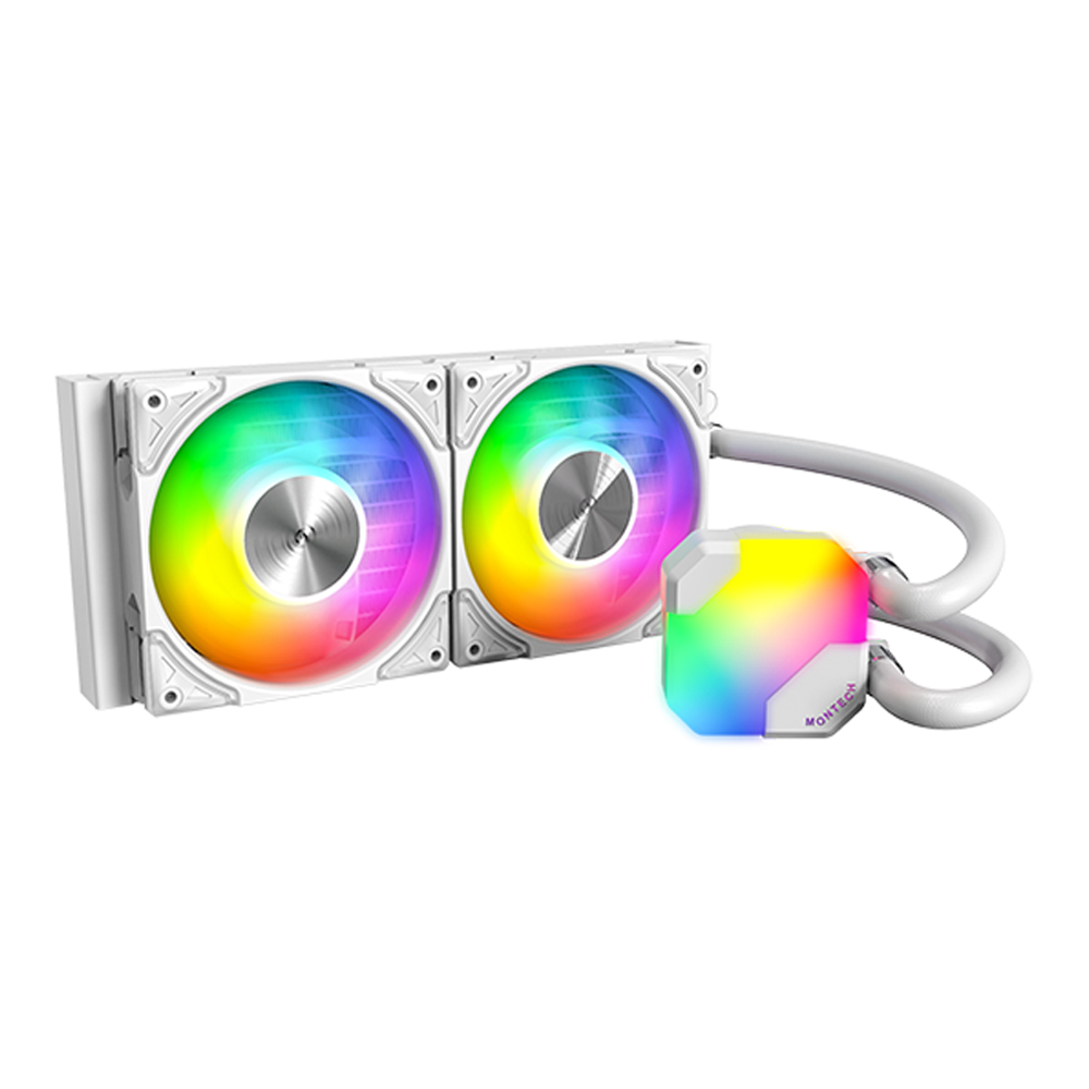 CPU LIQUID COOLER (ระบบระบายความร้อนด้วยน้ำ) MONTECH HYPERFLOW ARGB 240 (WHITE)