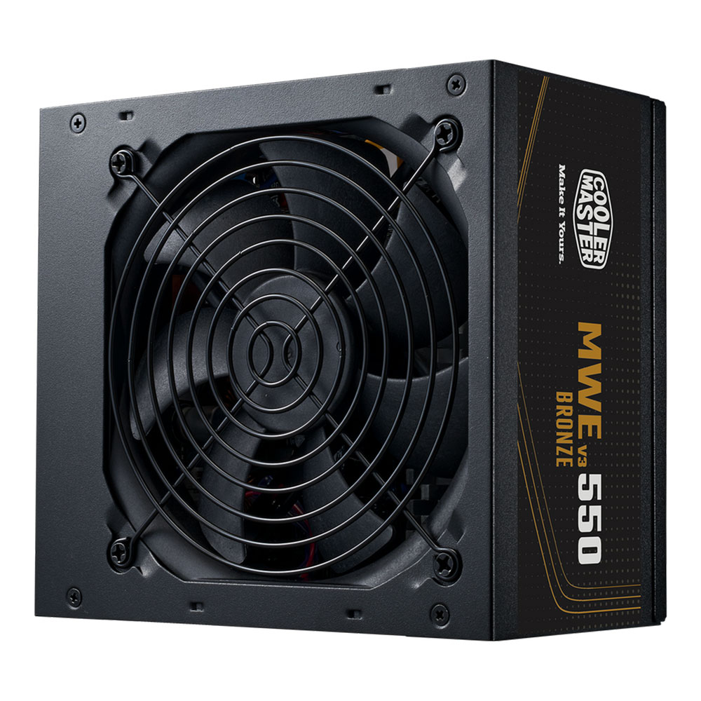POWER SUPPLY (อุปกรณ์จ่ายไฟ) COOLER MASTER MWE BRONZE V3 FR 550W ATX 3.0 READY A/EU CABLE (MPE-5501-ACAAW-3B)
