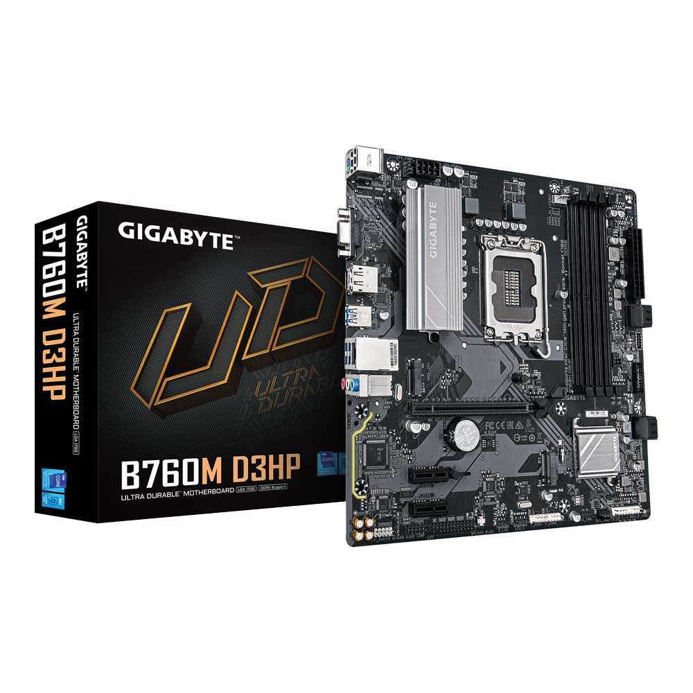 MAINBOARD (เมนบอร์ด) GIGABYTE B760M D3HP - INTEL SOCKET 1700 DDR5 MICRO-ATX