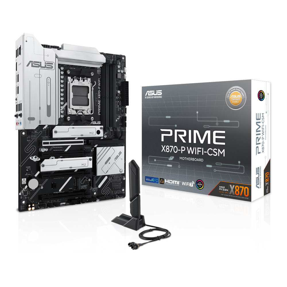 MAINBOARD (เมนบอร์ด) ASUS PRIME X870-P WIFI-CSM - AMD SOCKET AM5 DDR5 ATX