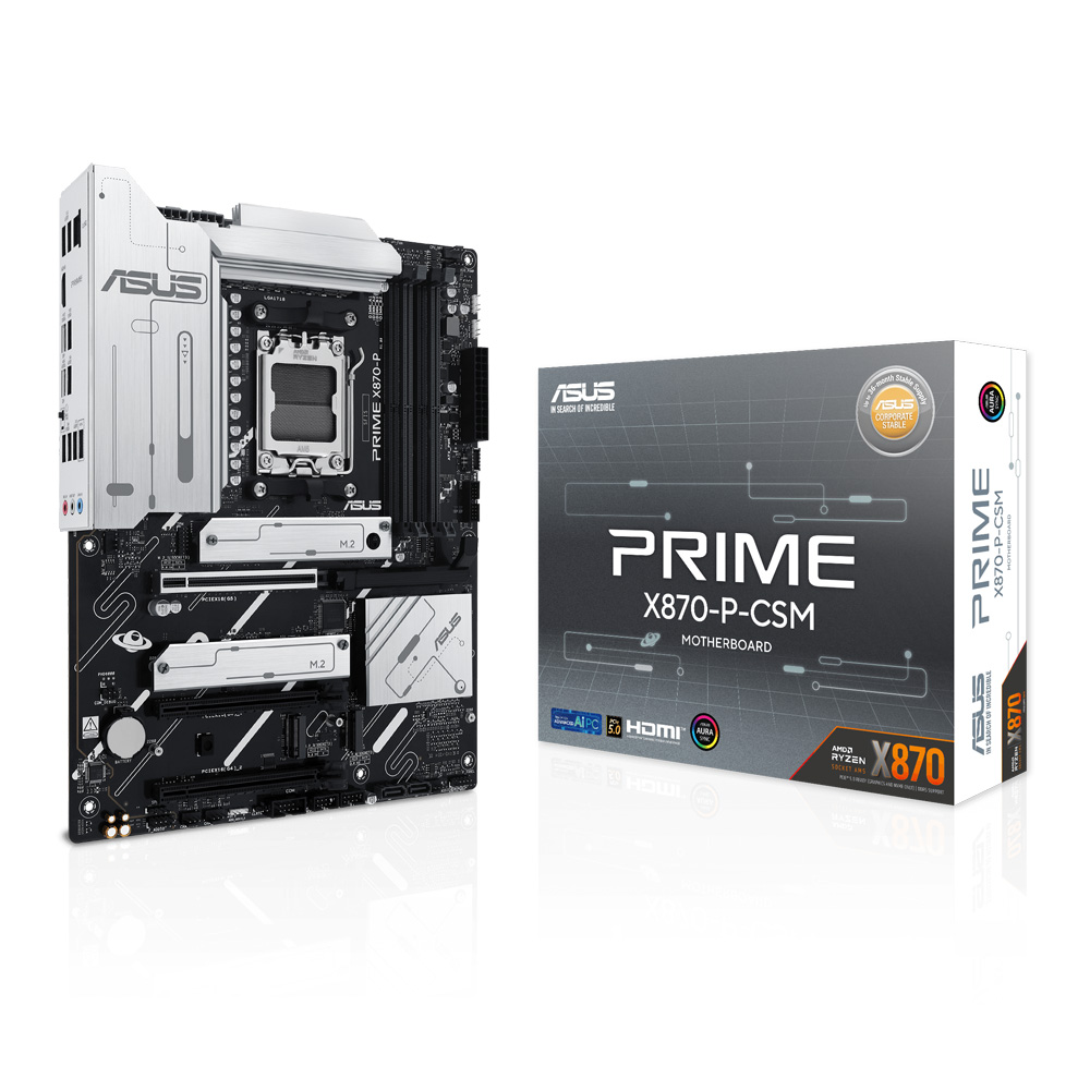MAINBOARD (เมนบอร์ด) ASUS PRIME X870-P-CSM - AMD SOCKET AM5 DDR5 ATX