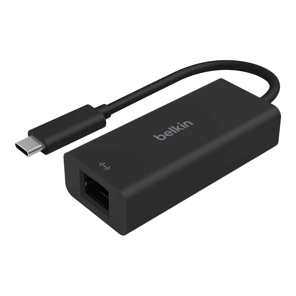 USB-C TO ETHERNET ADAPTER (อะแดปเตอร์อีเทอร์เน็ตแบบยูเอสบี) BELKIN CONNECT USB-C TO 2.5 Gb ETHERNET (INC012BTBK)