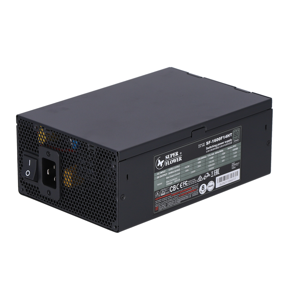 POWER SUPPLY (อุปกรณ์จ่ายไฟ) SUPER FLOWER LEADEX TITANIUM 1600W ATX3.1 - 1600W 80 PLUS TITANIUM BLACK ATX