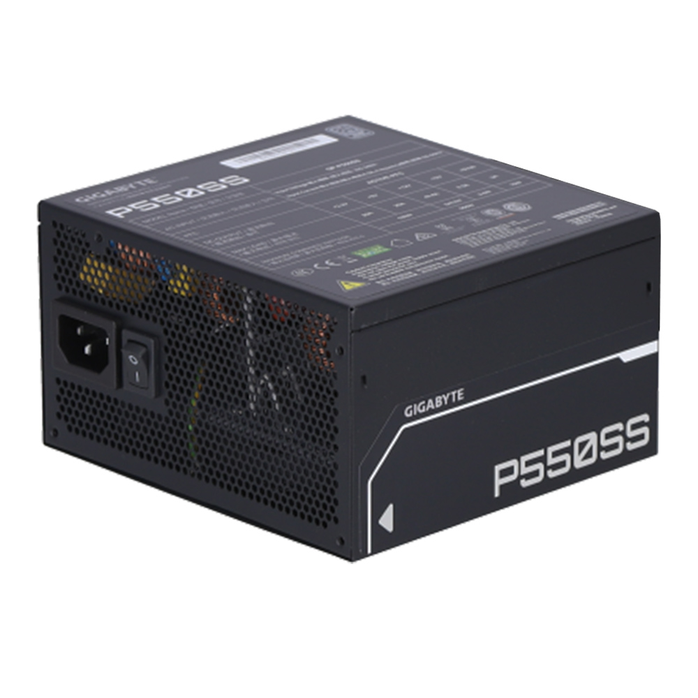 POWER SUPPLY (อุปกรณ์จ่ายไฟ) GIGABYTE - 550W 80 PLUS SILVER (BLACK) (GP-P550SS)