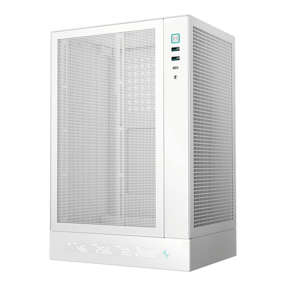 CASE (เคส) DEEPCOOL CH170 DIGITAL WH (WHITE) (MINI-ITX)