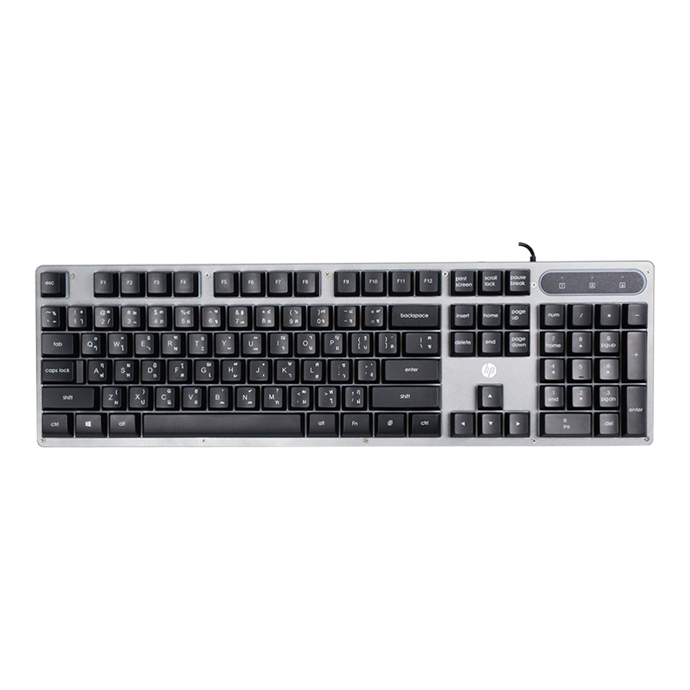 KEYBOARD (คีย์บอร์ด) HP K100LITE (BLACK) (RUBBER DOME SWITCH - RGB - EN/TH)
