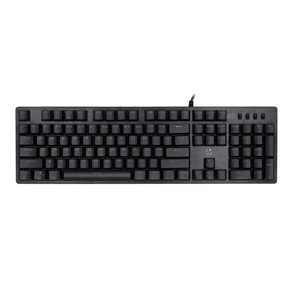 KEYBOARD (คีย์บอร์ด) HP GK100 (BLACK) (BLUE SWITCH RAINBOW LED EN/TH)