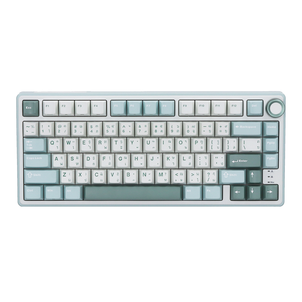 KEYBOARD (คีย์บอร์ด) ROYAL KLUDGE R75 (SKYCYAN) (K SILVER SWITCH RGB EN/TH)