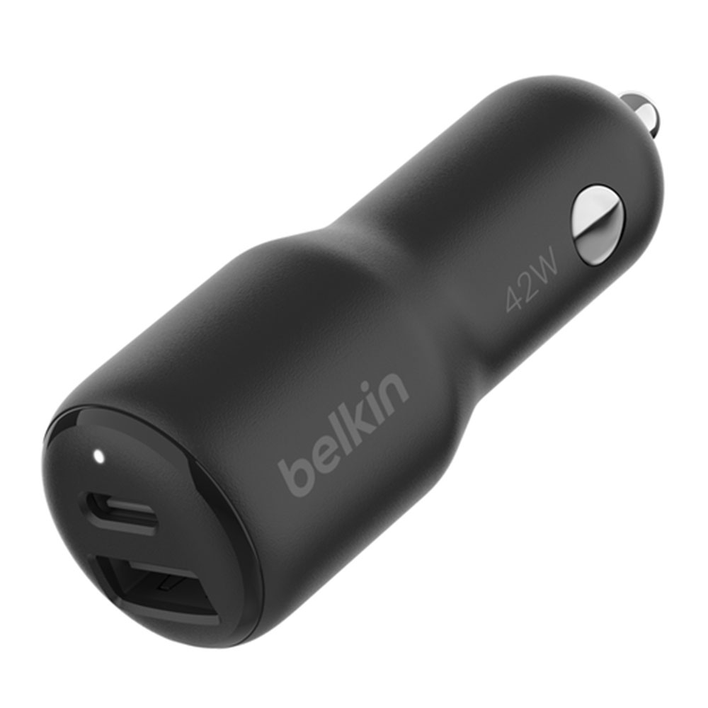 CAR ADAPTER CHARGER (ที่ชาร์จในรถยนต์) BELKIN BOOSTCHARGE DUAL 42W (CCB005QCBK)