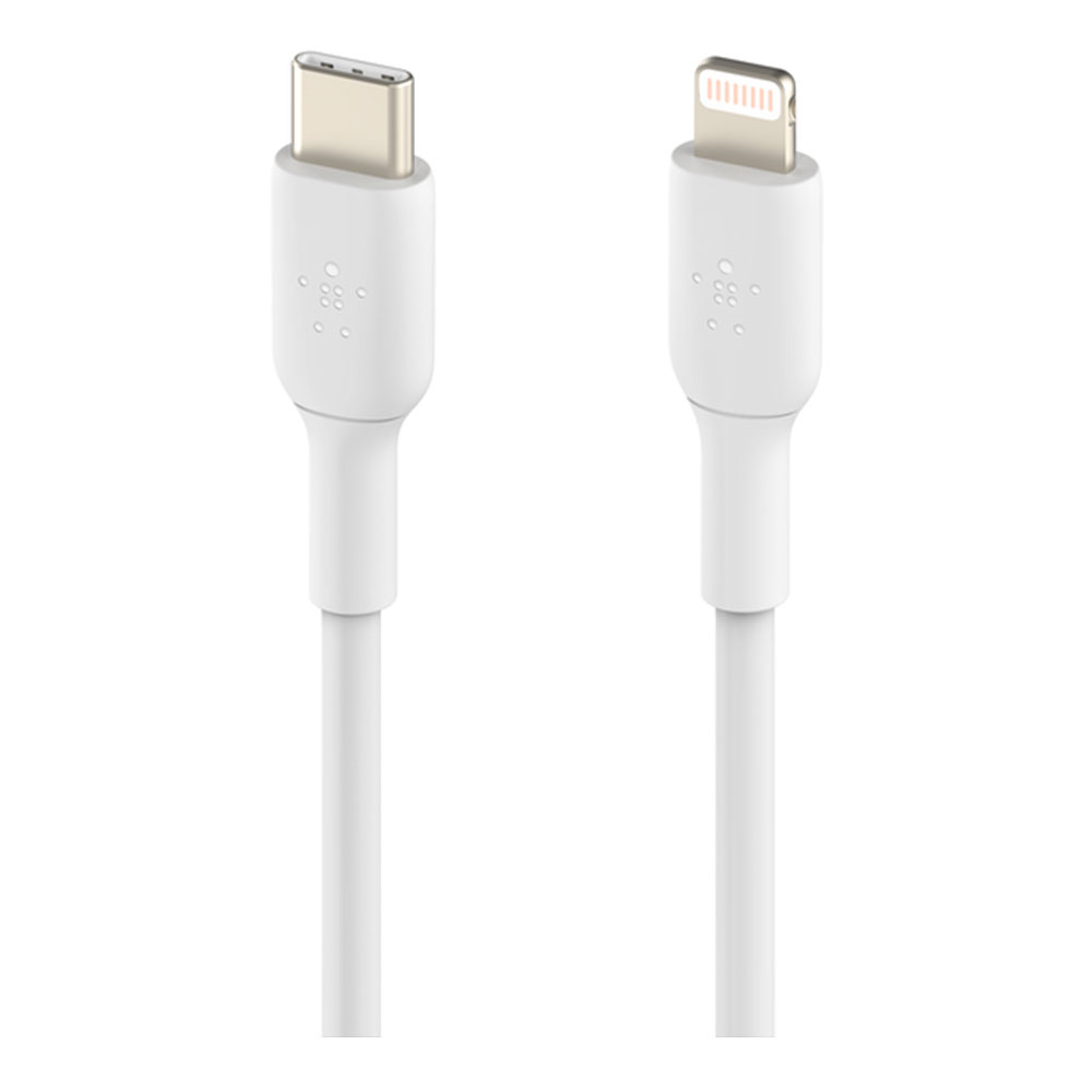 CHARGER CABLE (สายชาร์จ) BELKIN BOOSTCHARGE USB-C TO LIGHTNING CABLE (2M / 6.6FT, WHITE) (CAA003BT2MWH)