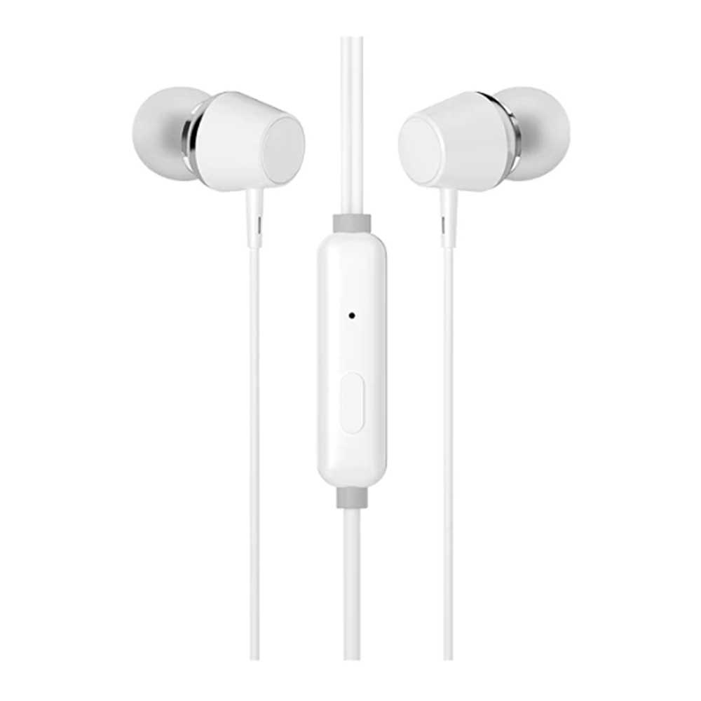 IN EAR HEADPHONE (หูฟังอินเอียร์) HP DHE-7000 - WIRED AUX 3.5 MM (WHITE)