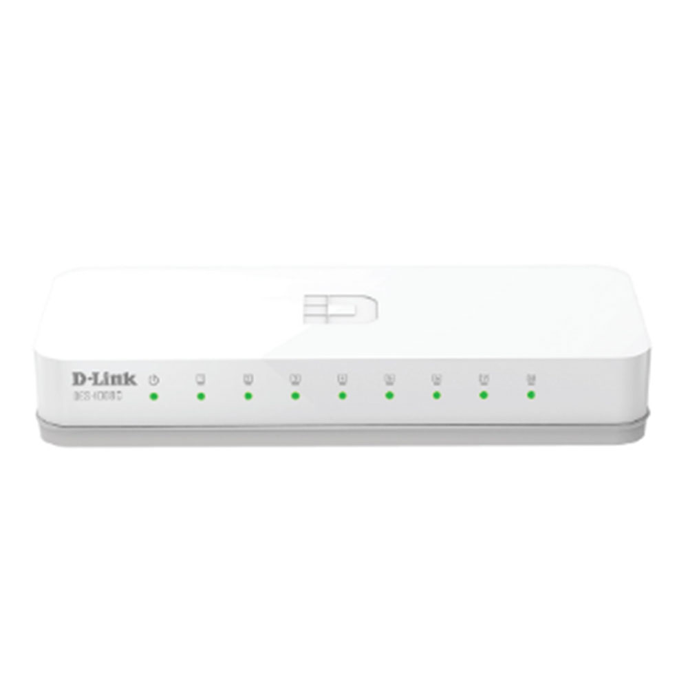 SWITCH (สวิตซ์) D-LINK 8-PORT 10/100Mbps. UNMANAGED SWITCH (PLASTIC) (DES-1008C)