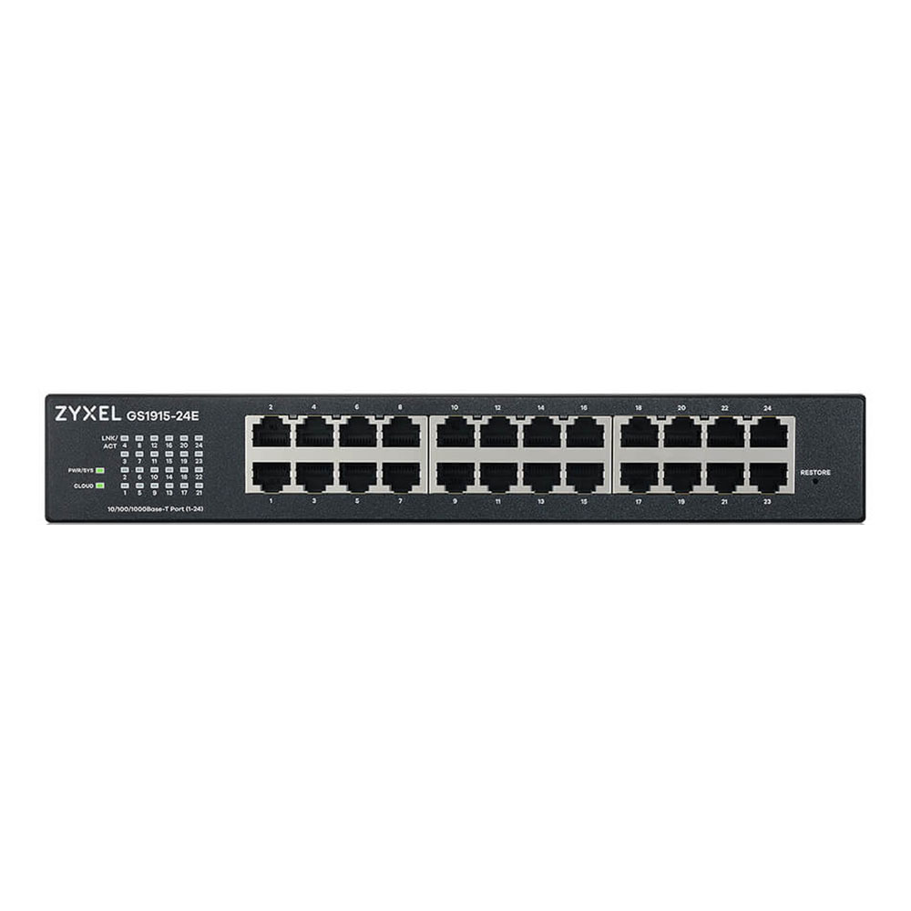 SWITCH (สวิตซ์) ZYXEL SWITCH HUB 24 PORT (GS1915-24E) GB PORT MANAGED