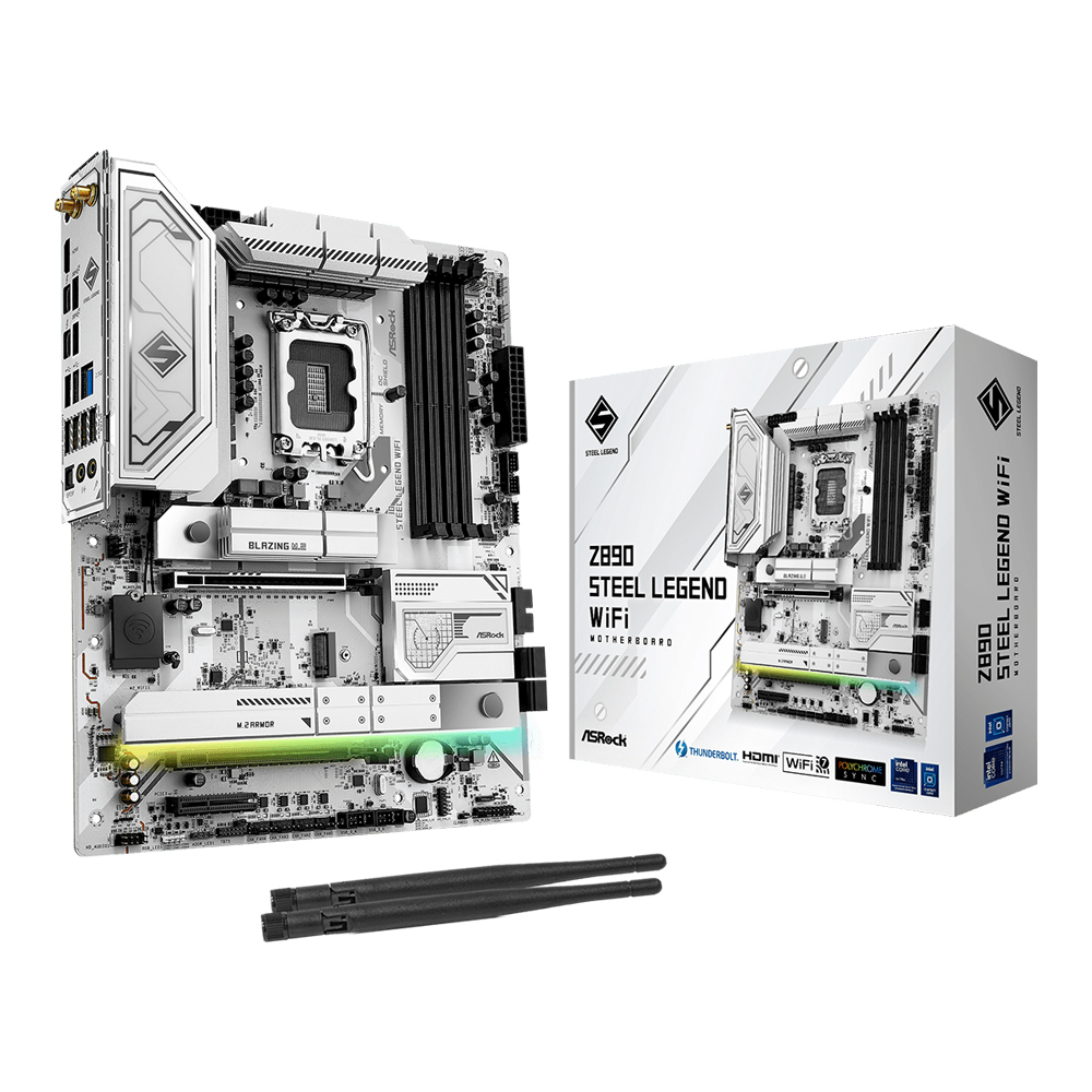 MAINBOARD (เมนบอร์ด) ASROCK Z890 STEEL LEGEND WIFI - INTEL SOCKET 1851 DDR5 ATX