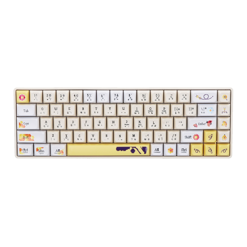 KEYBOARD (คีย์บอร์ด) NUBWO NK50 (YELLOW BEE) (RED SWITCH MINI RGB EN/TH)