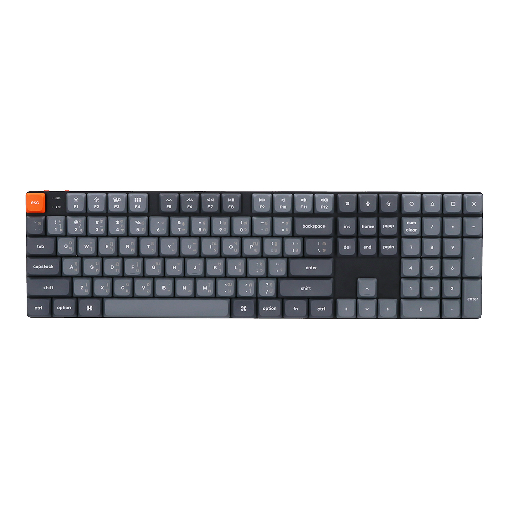 WIRELESS KEYBOARD (คีย์บอร์ดไร้สาย) KEYCHRON K5 MAX (QMK/VIA) (BLACK) (GATERON LOW PROFILE BROWN SWITCH - RGB - EN/TH) (K5M-H3TH)