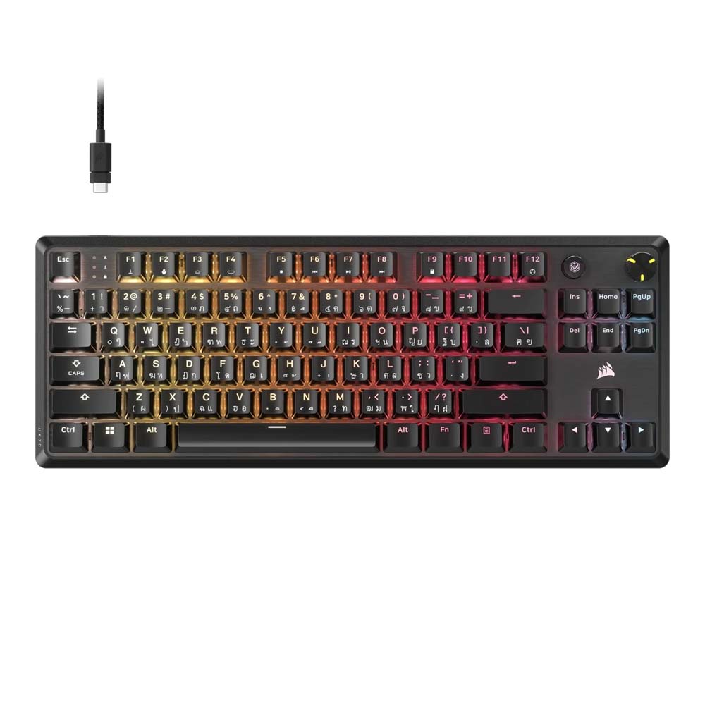 KEYBOARD (คีย์บอร์ด) CORSAIR K70 CORE TKL (BLACK) (CORSAIR MLX RED SWITCH RGB EN/TH) (CH-911911E-TH)