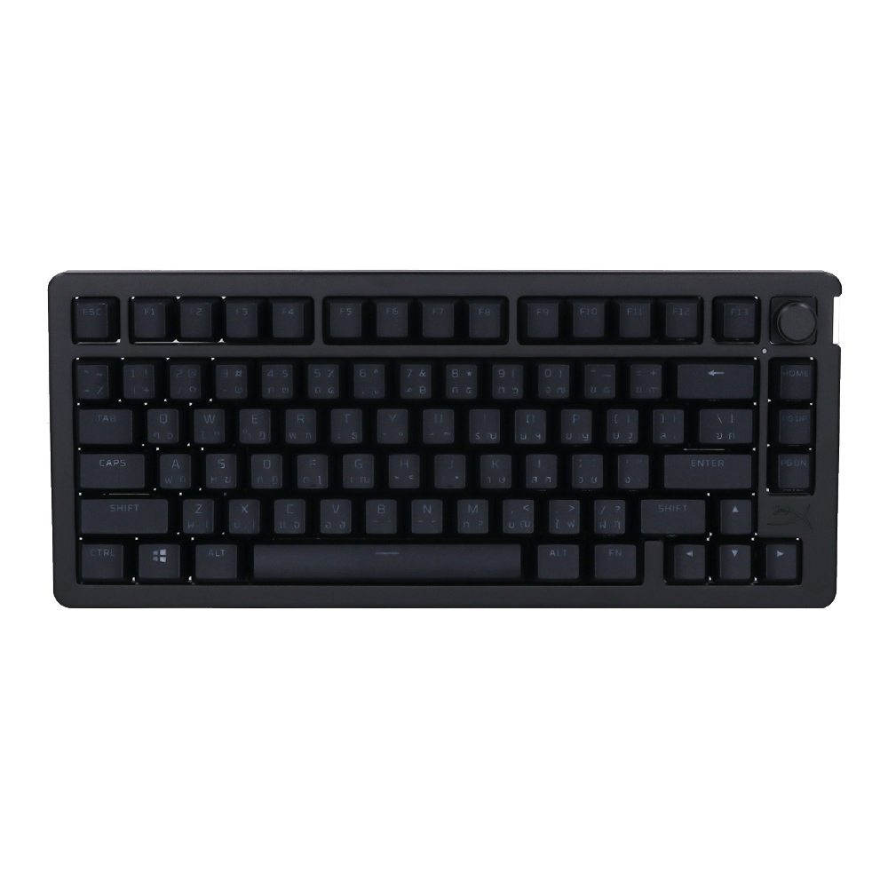 WIRELESS KEYBOARD (คีย์บอร์ดไร้สาย) HYPERX ALLOY RISE 75 WIRELESS (BLACK) (HYPERX LINEAR SWITCH RGB EN/TH)