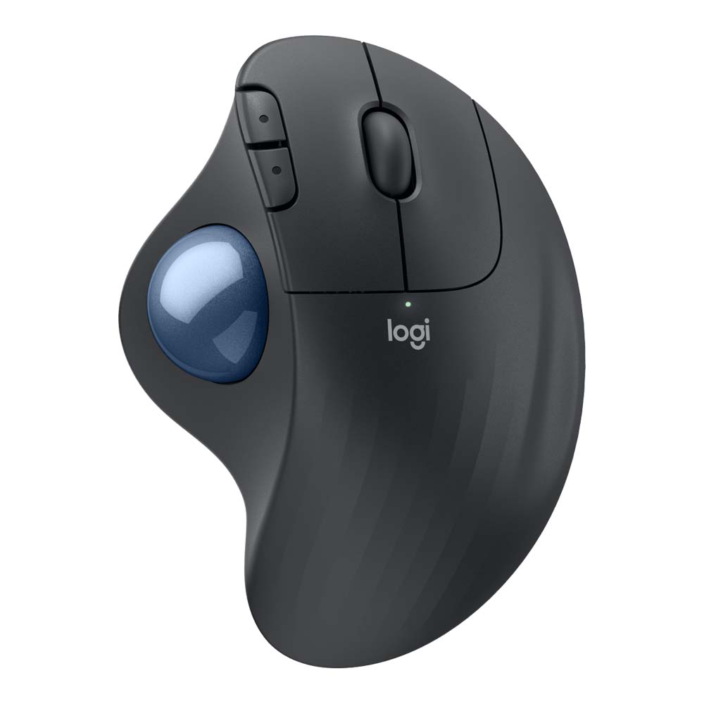 WIRELESS MOUSE (เมาส์ไร้สาย) LOGITECH ERGO M575S (GRAPHITE - BLUE BALL)