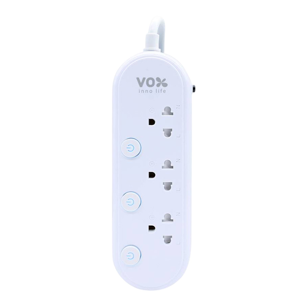 PLUG (ปลั๊กไฟ) VOX NOVA SERIES NL-330 - 3 x OUTLET 3 x SWITCH 3M 2500W WHITE F5ST3-NLB1-3301