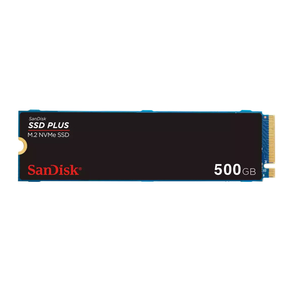 500 GB SSD (เอสเอสดี) SANDISK SSD PLUS - PCIe 3x4 NVMe M.2 2280 (SDSSDA3N-500G-G26)