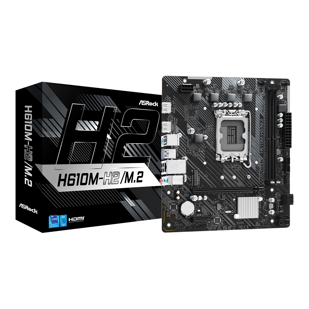 MAINBOARD (เมนบอร์ด) ASROCK H610M-H2/M.2 - INTEL SOCKET 1700 DDR4 MICRO-ATX