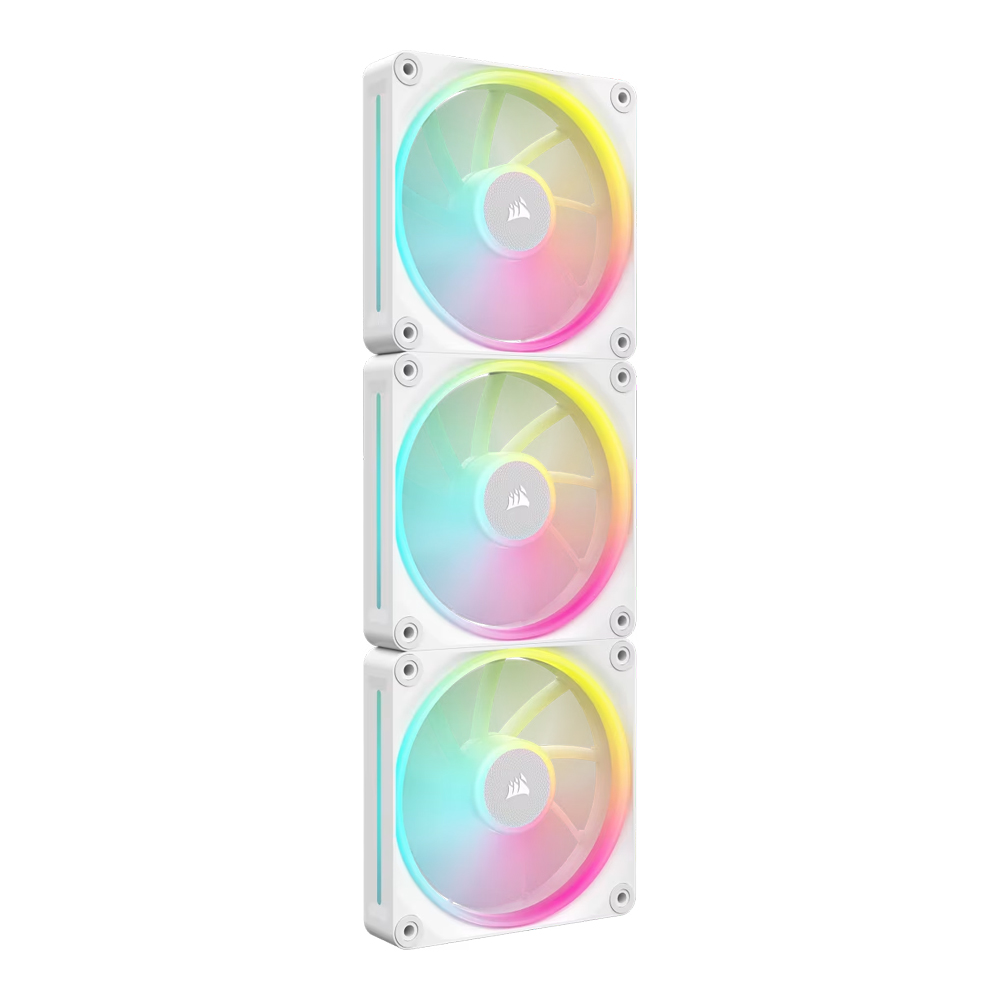 CASE FAN (พัดลมเคส) CORSAIR ICUE LINK LX120 RGB 120MM PWM FANS STARTER KIT (TRIPLE PACK) (WHITE) (CO-9051030-WW)