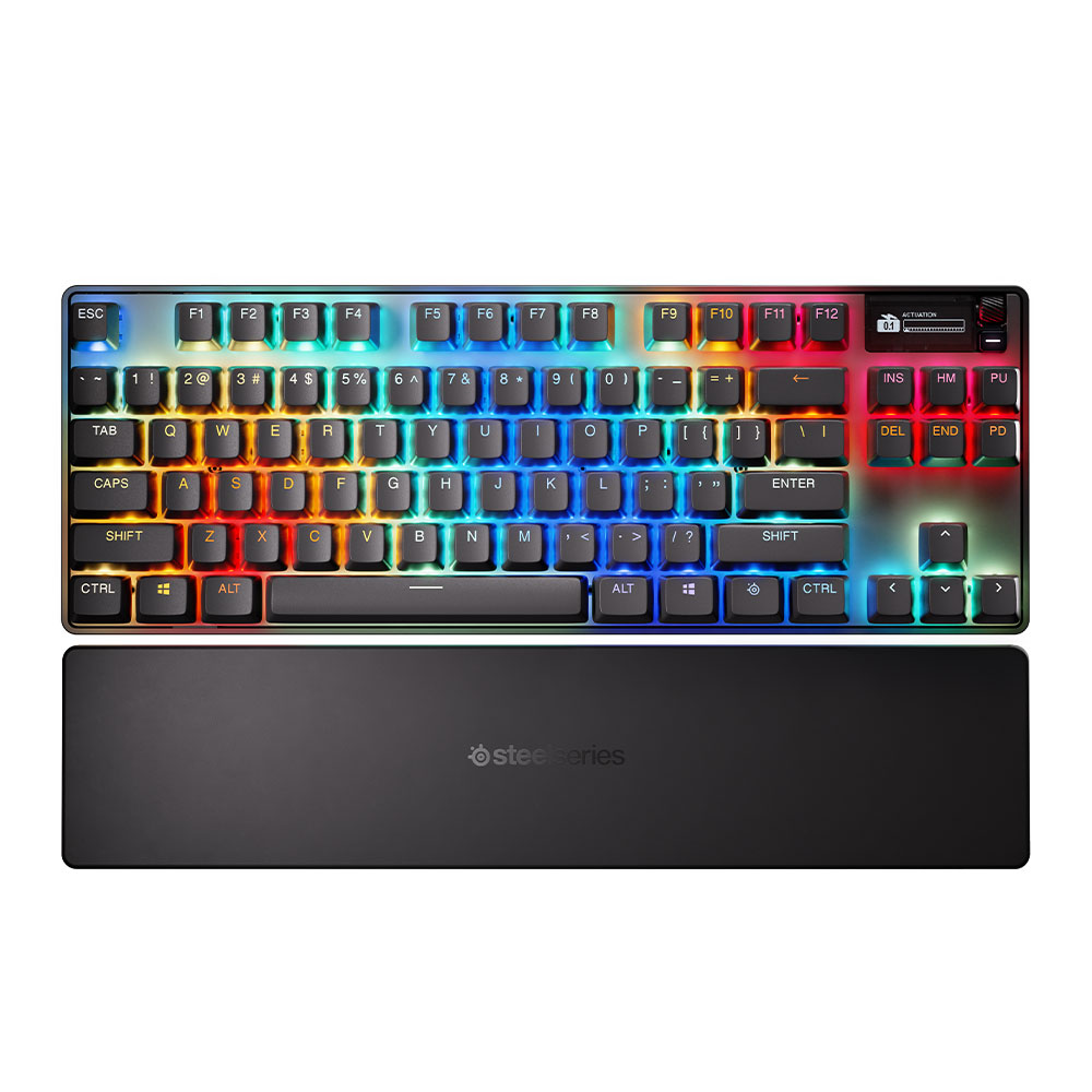 KEYBOARD (คีย์บอร์ด) STEELSERIES APEX PRO TKL WIRELESS KEYBOARD US + MAGNETIC WRIST REST (GEN 3) (5707119058865)