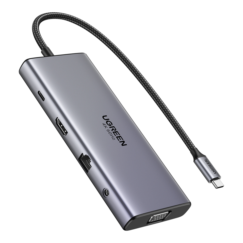 USB-C HUB (ยูเอสบีซีฮับ) UGREEN CM639 - USB-C TO MULTI PORT HUB 11 IN 1 (45520)
