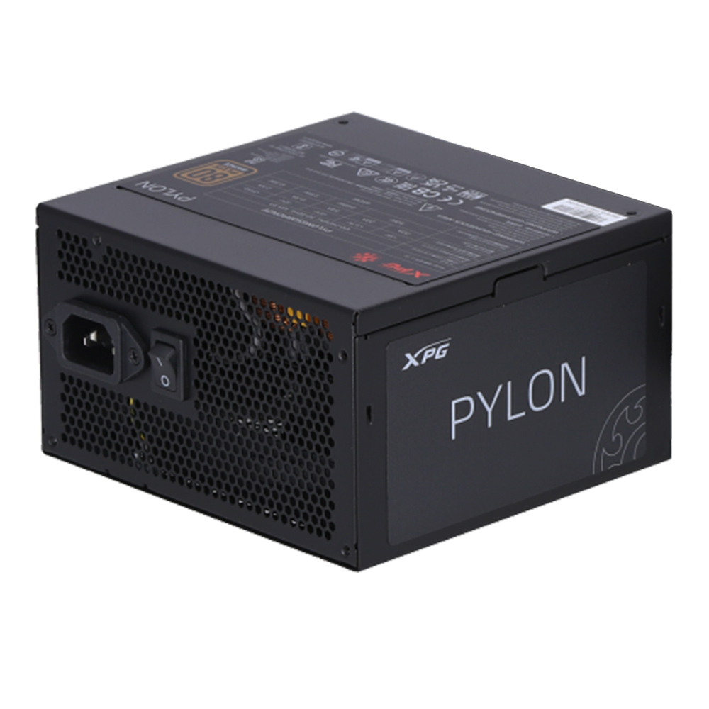 POWER SUPPLY (อุปกรณ์จ่ายไฟ) XPG PYLON 650W 80 PLUS BRONZE BLACK ATX