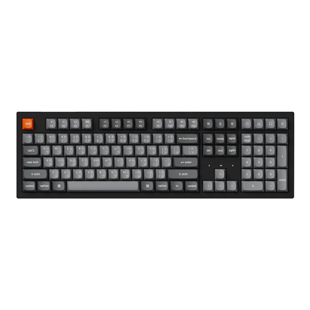 WIRELESS KEYBOARD (คีย์บอร์ดไร้สาย) KEYCHRON K10 MAX SILENT TRI-MODE CUSTOM QMK/VIA BROWN SW (K10M-H8-TH)