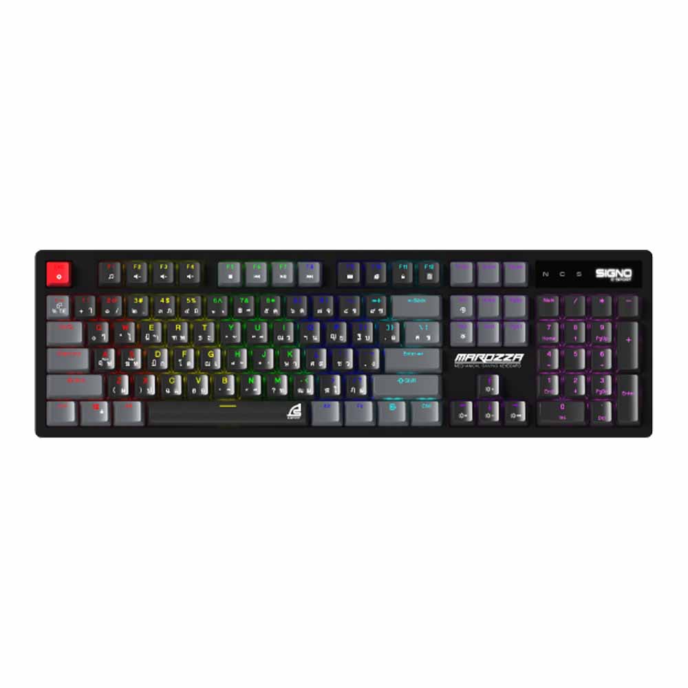 KEYBOARD (คีย์บอร์ด) SIGNO KB-722 MAROZZA (BLACK-GREY) (OUTEMU RED SWITCH MINI RGB EN/TH)