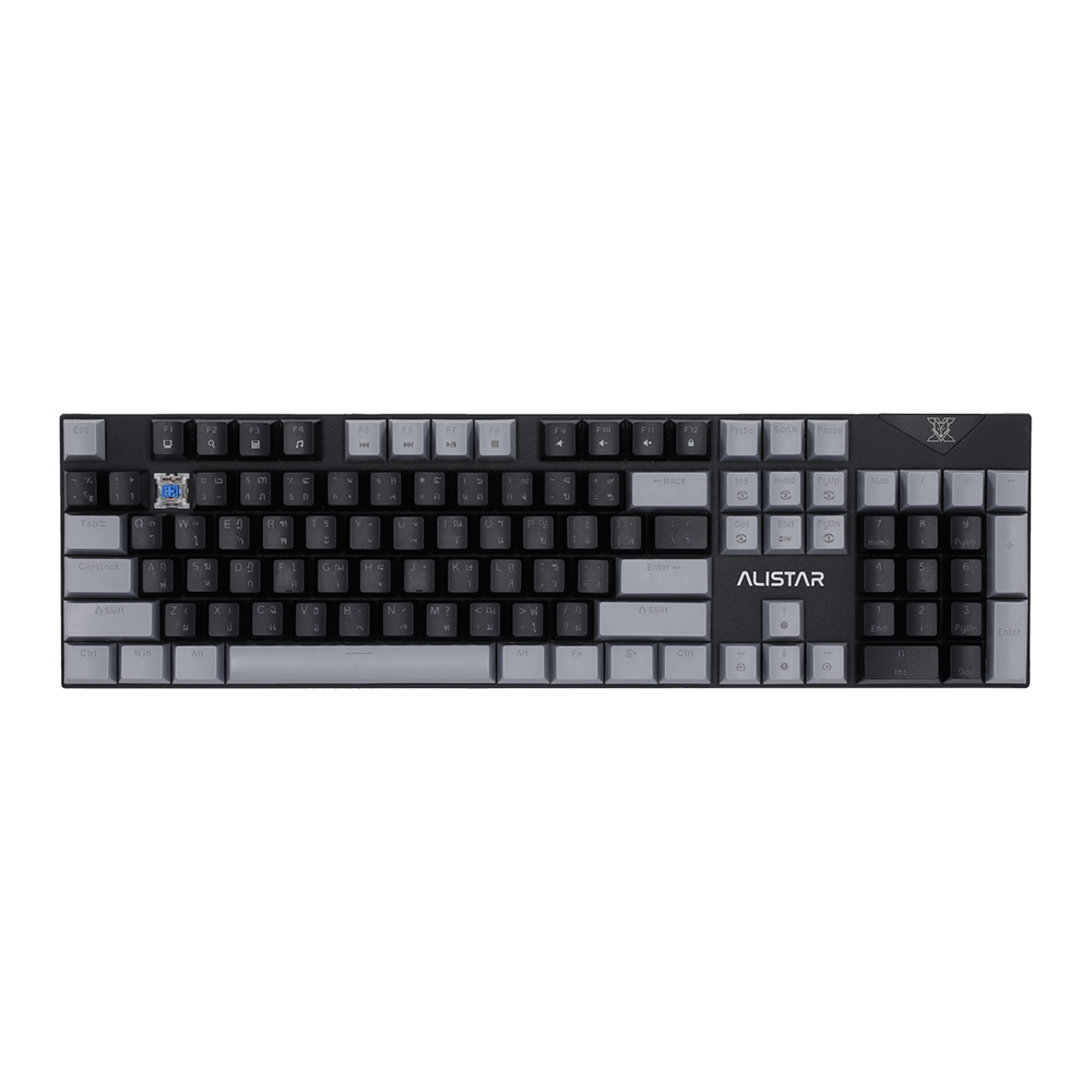 KEYBOARD (คีย์บอร์ด) NUBWO X33 CIY ALISTAR (BLACK-GRAY) (BLUE SWITCH MINI RGB EN/TH)