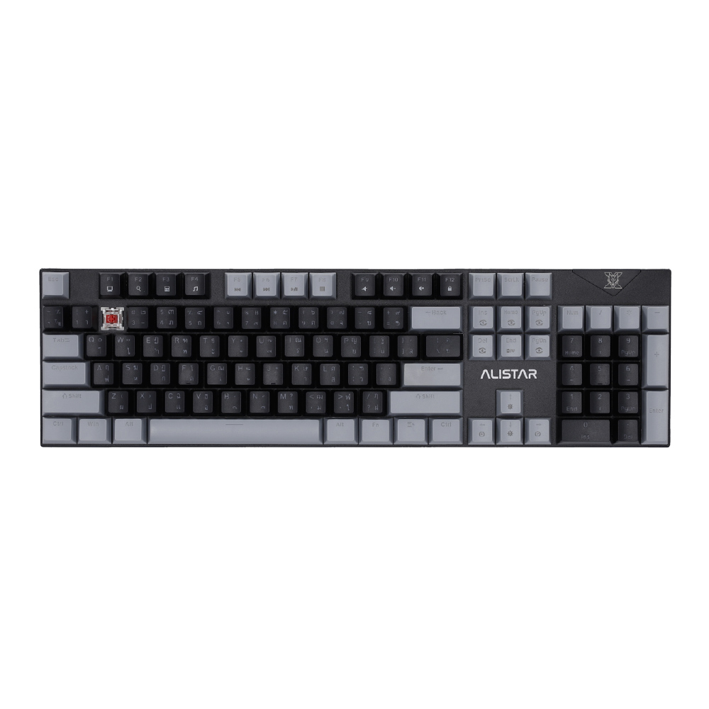 KEYBOARD (คีย์บอร์ด) NUBWO X33 CIY ALISTAR (BLACK-GRAY) (RED SWITCH MINI RGB EN/TH)