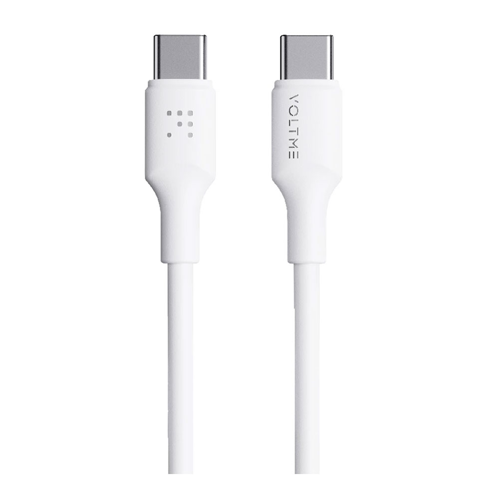 CHARGER CABLE (สายชาร์จ) VOLTME EDC USB-C TO USB-C 60W (C2273) 1.2M WHITE