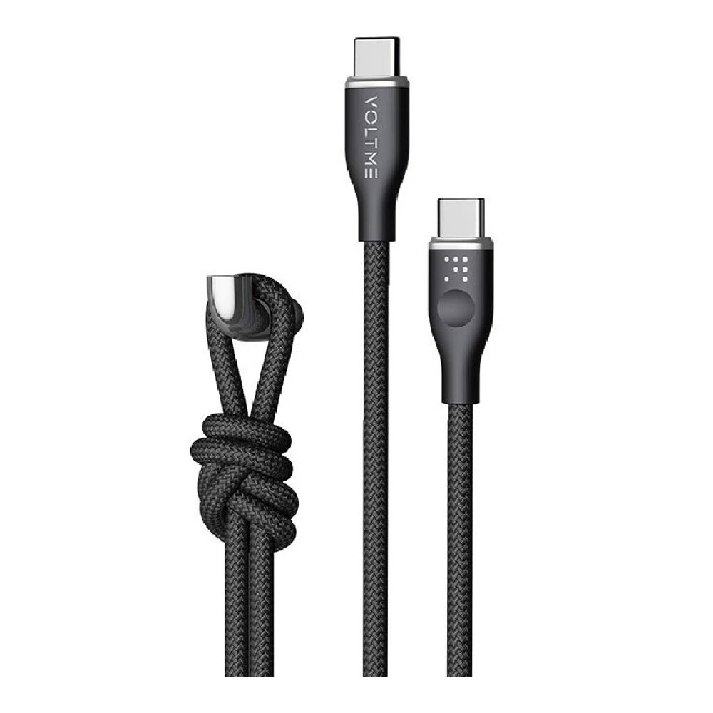 CHARGER CABLE (สายชาร์จ) VOLTME RUGG USB-C TO USB-C 60W (C2053) 1.8M BLACK
