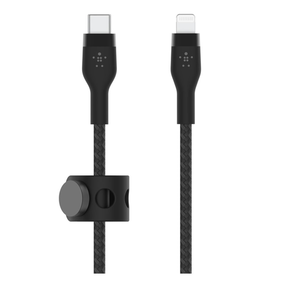 CHARGER CABLE (สายชาร์จ) BELKIN BOOSTCHARGE PRO FLEX USB-C CABLE WITH LIGHTNING CONNECTOR 1M (CAA011bt1MBK)