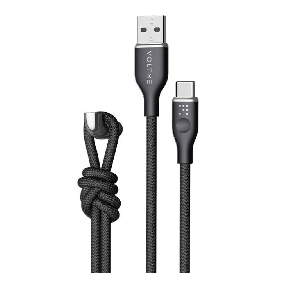 CHARGER CABLE (สายชาร์จ) VOLTME RUGG USB-A TO USB-C 60W 1.8M (C2045) (BLACK)