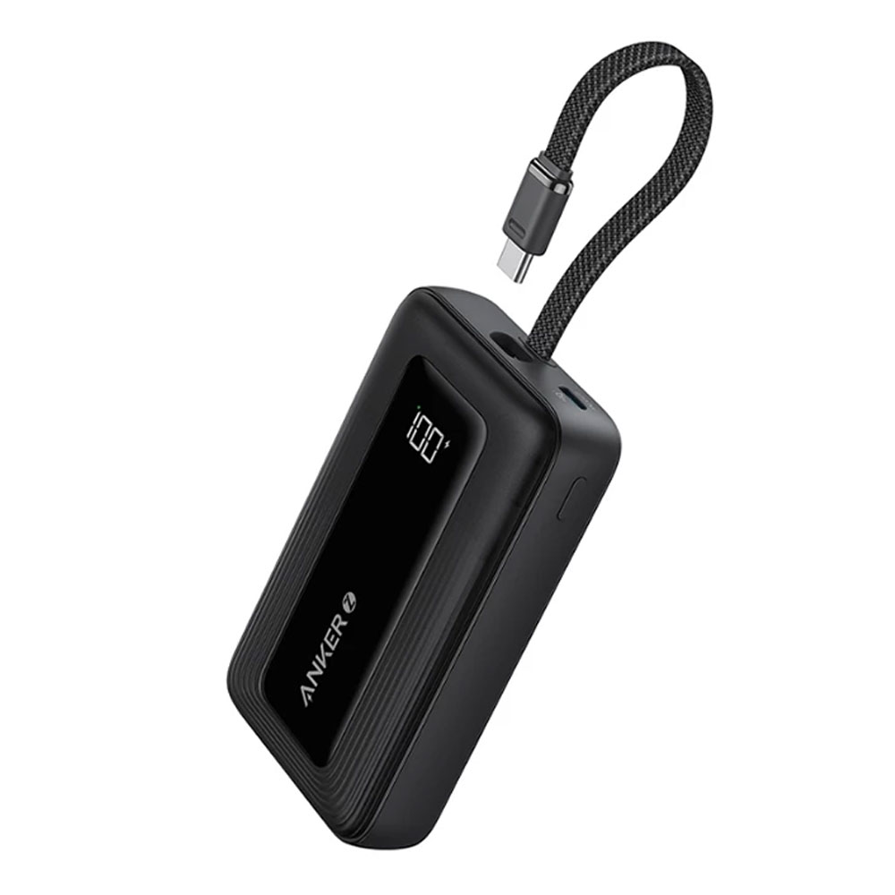 POWER BANK (พาวเวอร์แบงค์) ANKER ZOLO BUILT-IN USB-C 20000 mAh (A1689H11) BLACK