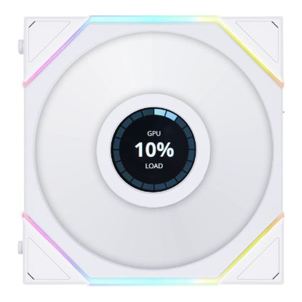 CASE FAN (พัดลมเคส) LIAN LI UNI FAN TL LCD 120 (WHITE) (SINGLE PACK)