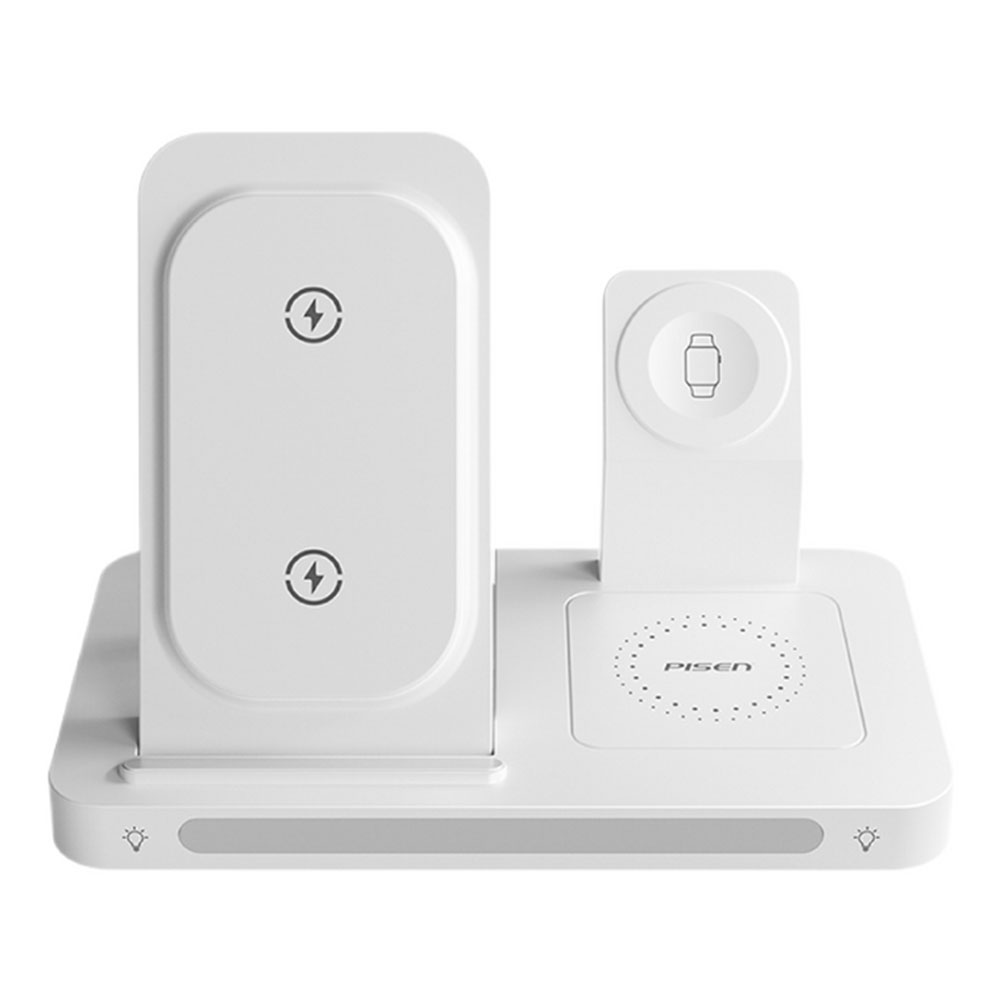 WIRELESS CHARGER (ที่ชาร์จไร้สาย) PISEN MULTI FOLDABLE STATION (XY-C56-WHT)