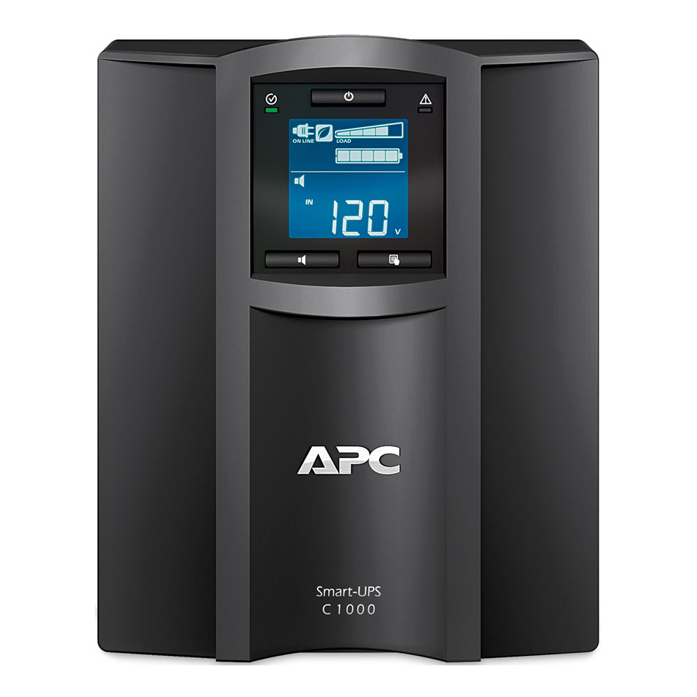 UPS (เครื่องสำรองไฟฟ้า) APC SMART SMC LCD 230V 1000VA/600W WITH SMART CONNECT (SMC1000IC)